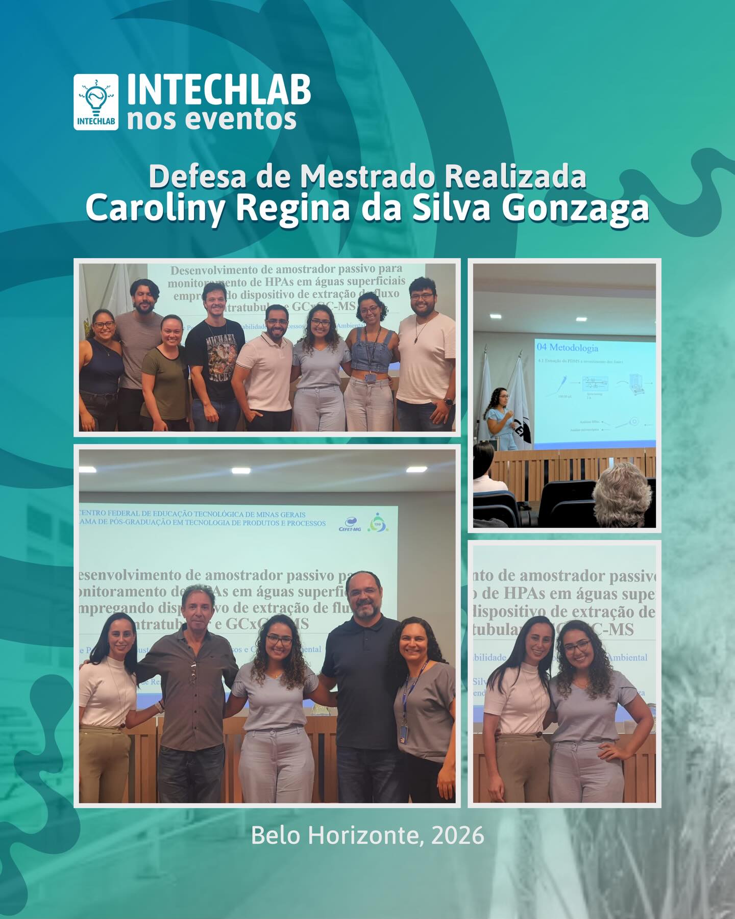 Registros Intechlab ✨
É com muita emoção que compartilhamos alguns momentos da defesa de mestrado da nossa aluna Caroliny Gonzaga. Agradecemos à banca examinadora pelas valiosas contribuições e a todos que estiveram presentes prestigiando esse momento tão especial! 🤝💚
Parabéns, Me. @carolinygonzaga , pelo excelente trabalho! Desejamos muito sucesso em sua nova jornada acadêmica e profissional. 👏🚀
#mestrado #quimicaanalitica #quimicaambiental