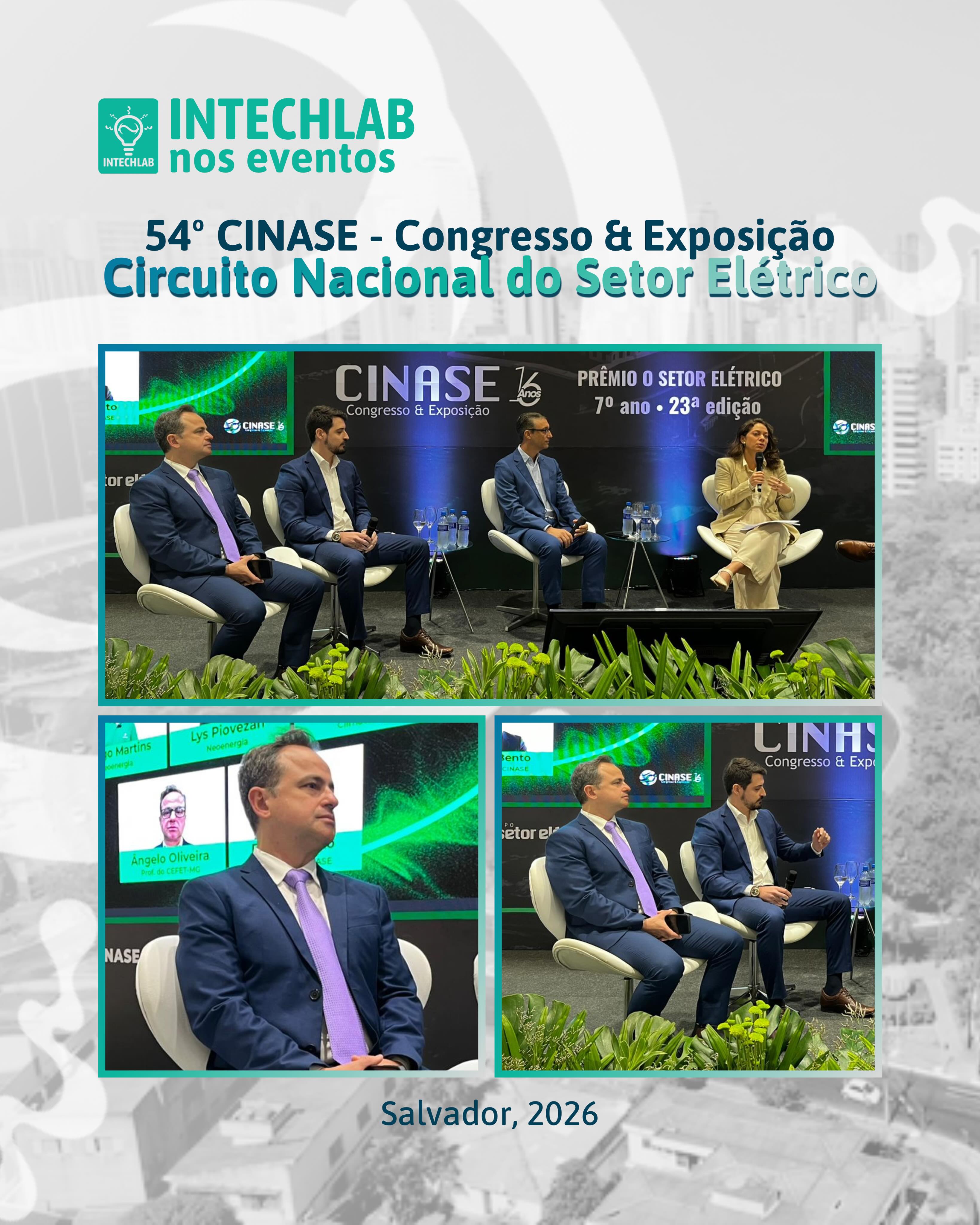 Intechlab nos eventos! 💡

Nos dias 28 e 29 de abril, aconteceu em Salvador a 54ª edição do Circuito Nacional do Setor Elétrico (CINASE), e o professor doutor Ângelo Oliveira representou brilhantemente o nosso laboratório.

O evento promoveu debates essenciais sobre a resiliência da rede elétrica frente aos eventos climáticos extremos, abordando discussões sobre o futuro da energia, instalações elétricas e novas tecnologias do setor. Agradecemos a todos os envolvidos pela experiência enriquecedora!

#cinase #setoreletrico #energia